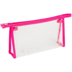 Transparent PVC cosmetic bag, with neon details