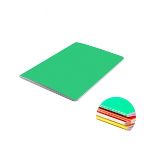 A6 coloured notebook, exterior stitching
