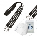 Polyester lanyard, with 2 carabiners / Double Lany