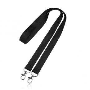 Polyester lanyard, with 2 carabiners