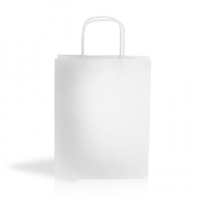 Kraft paper bag 90g/m2 18X24X8cm - white