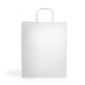 Kraft paper bag 90g/m2 22X27X10cm - white