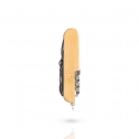 Bamboo and stainless steel multifunction pocket knife