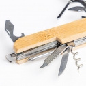 Bamboo and stainless steel multifunction pocket knife