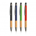 Aluminum and cork rubberised finishing stylus ball pen / Merge