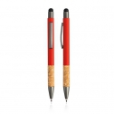 Aluminum and cork rubberised finishing stylus ball pen / Merge