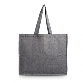 190g/m2 recicled  cotton bag with gusset and lateral