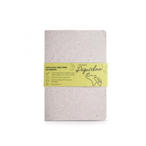 A5 notebook with elephant organic material cover