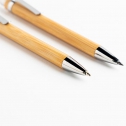 Bamboo ballpoint and infinity pencil set, case