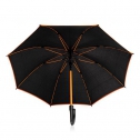 Pongee automatic umbrella, with coloured ribs