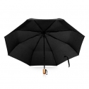 190T retractable pongee umbrella with matching handle and bag