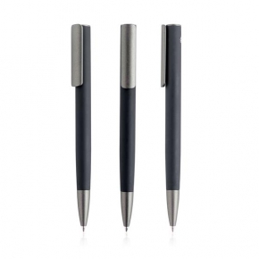 Recycled aluminum ballpoint pen, rubber finish / Rubal