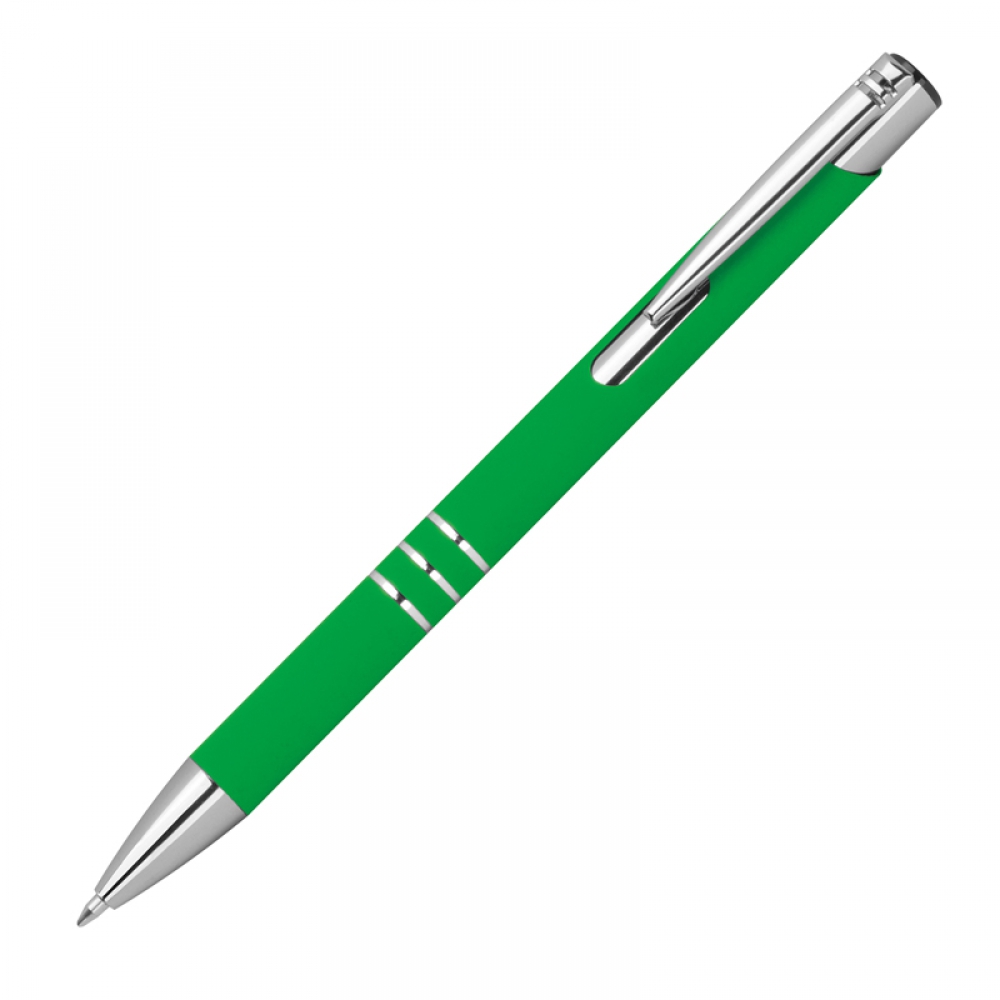Pen with rubberised surface