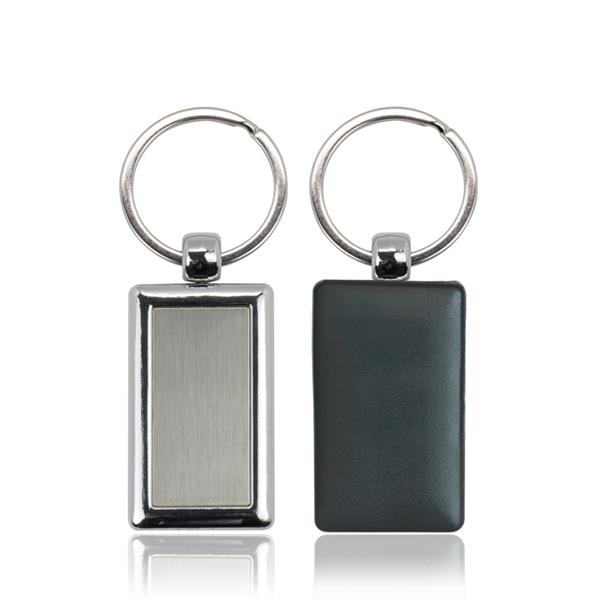 Rectangular shape metal key ring, with nylon strap (IP14073932) -  Promotionway