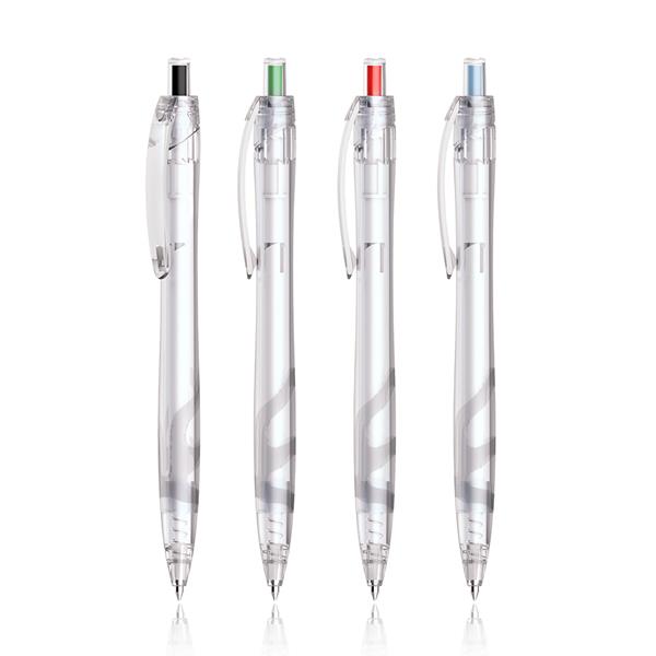 RPET transparent ball pen coloured details IP13151952
